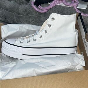 Converse White High-Top Shoes